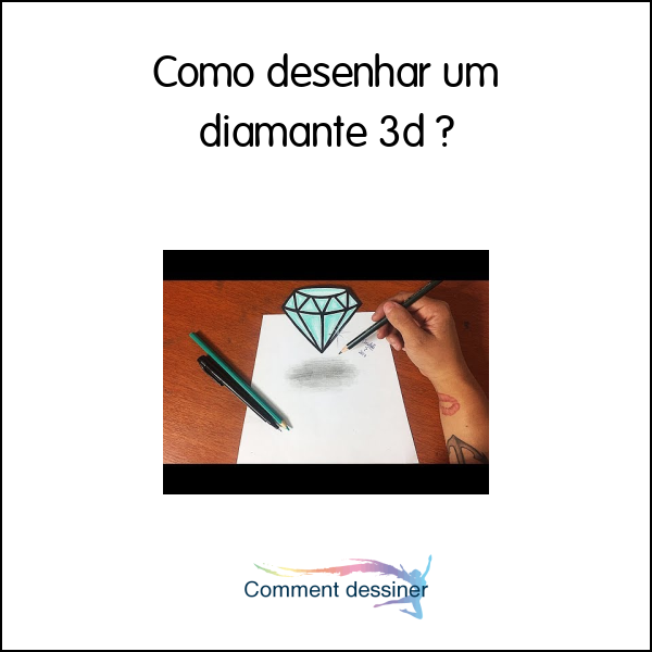 Como desenhar um diamante 3d